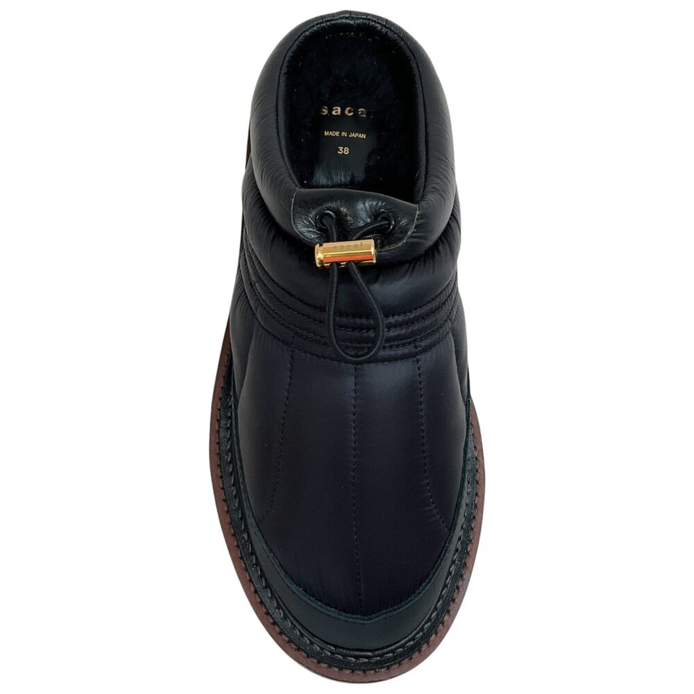 Sacai Black Micro Puffer Mules - Picture 4 of 7
